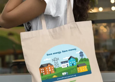 Efficiency Smart Tote Bag Illustration